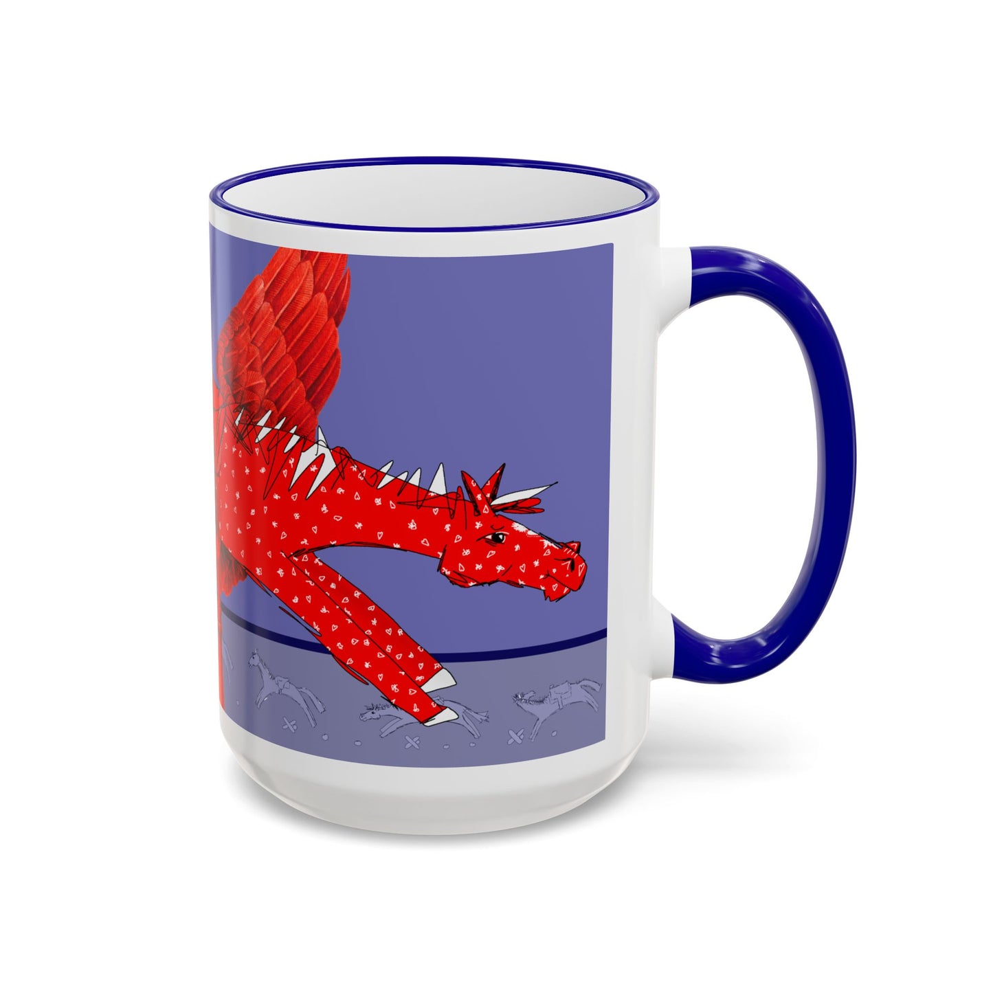 Chestnut jumper Accent Rim Mug — Coffee Cup (11oz/15oz) by artist Marie Frederique