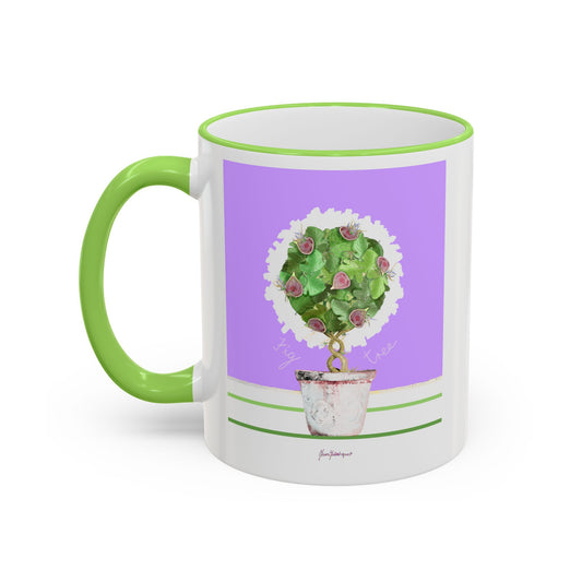 Fig Topiary Mug — Garden Bouquet Coffee Cup (11oz/15oz) by artist Marie Frederique