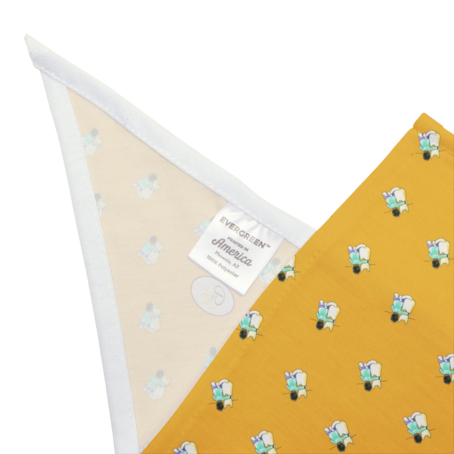 CTS Pet Bandana in gold available in 2 sizes By Artist Marie Frederique