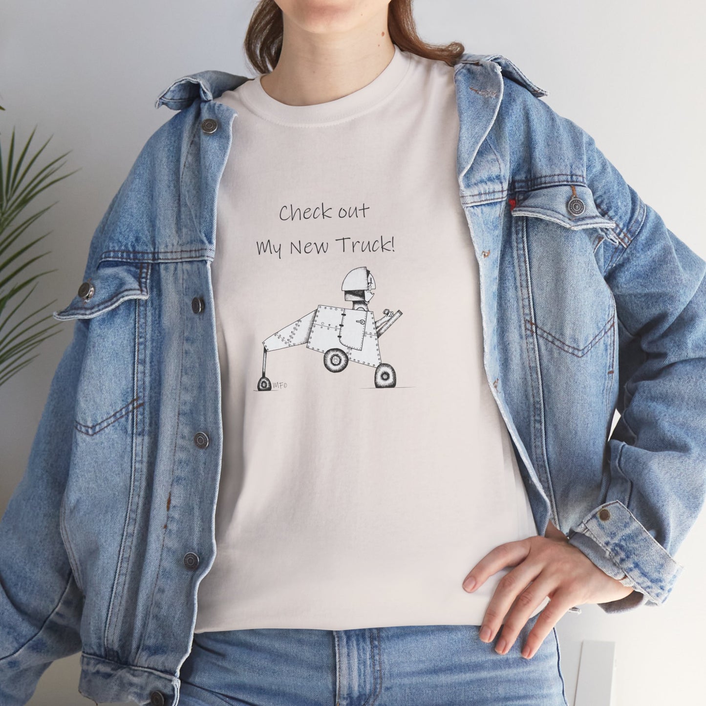 Truck - "Check out my new Truck!"  Unisex Heavy Cotton Tee by artist Marie Frederique