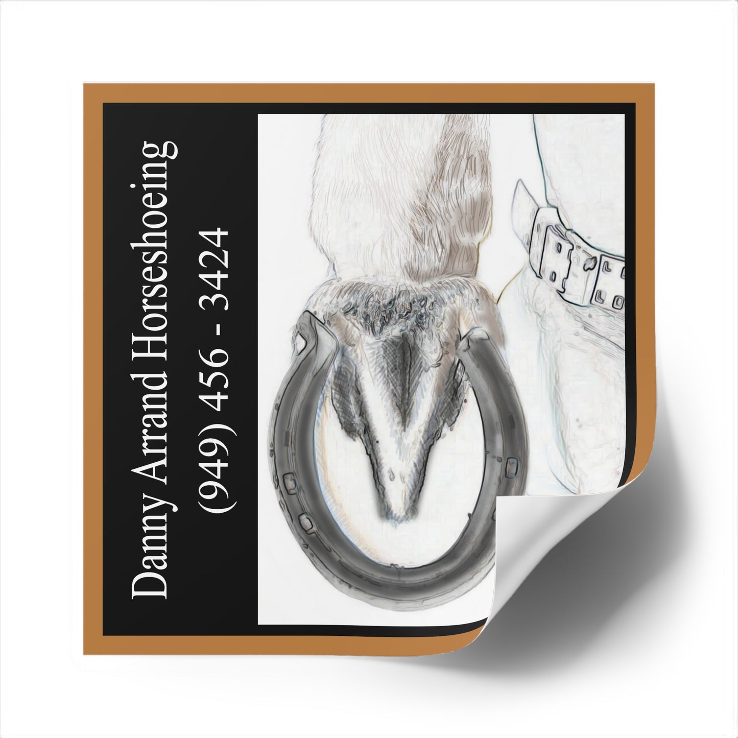 Danny Arrand Horseshoeing Square Sticker