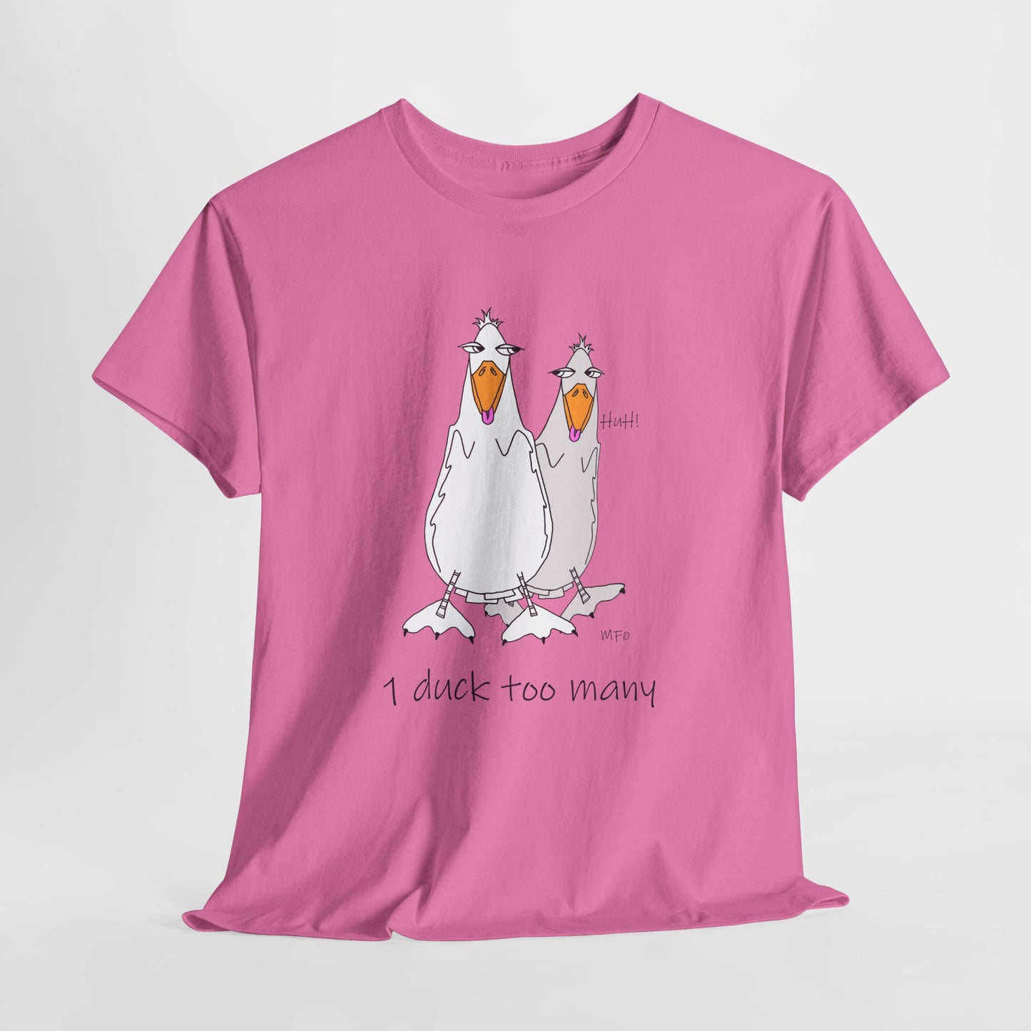 Duck lovers, 1 duck too many - Heavy Cotton Tee by artist Marie Frederique