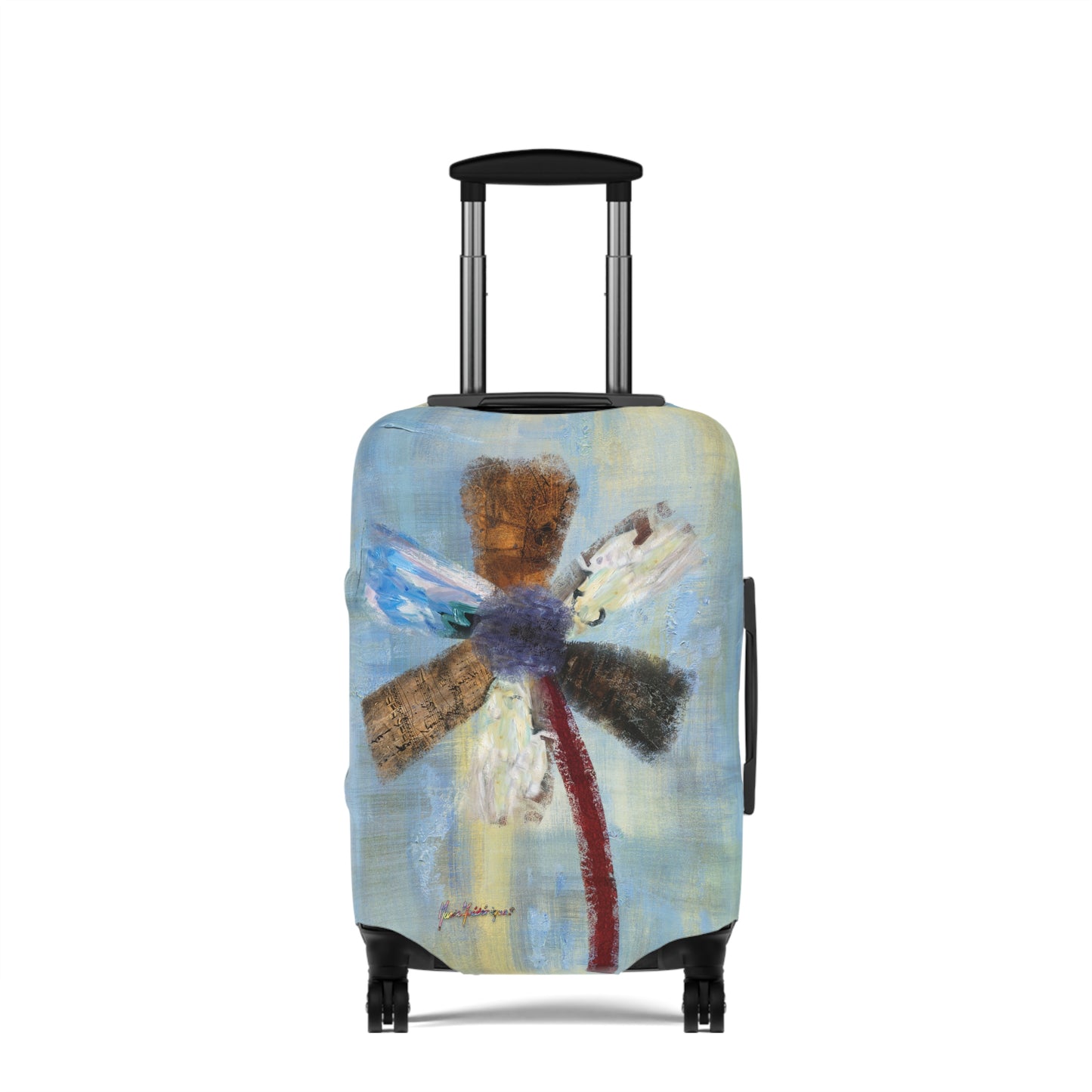 Luggage Cover, abstract flower by artist Marie Frederique