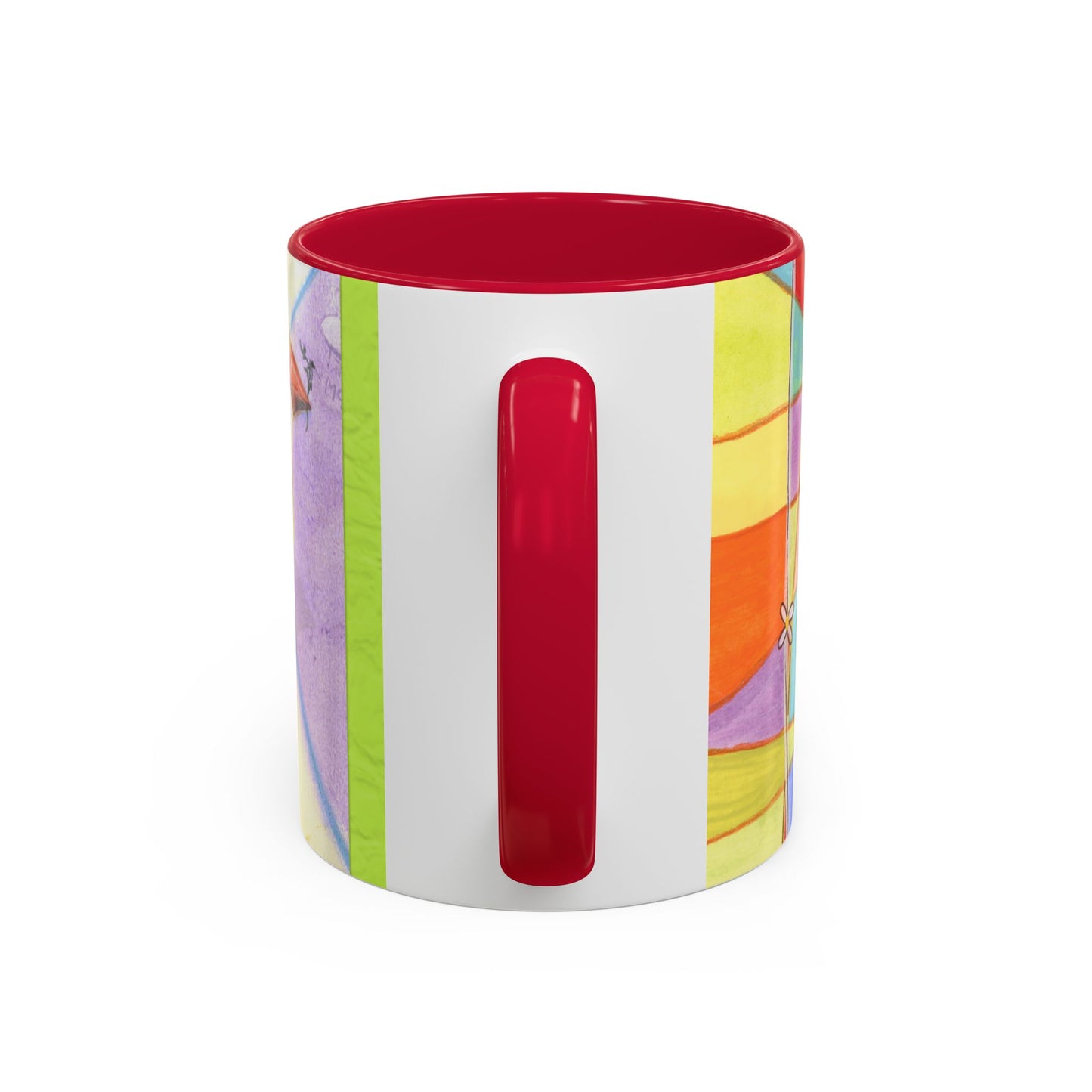 Colorful Dove, Peace offering - Colorful Mug by artist Marie Frederique
