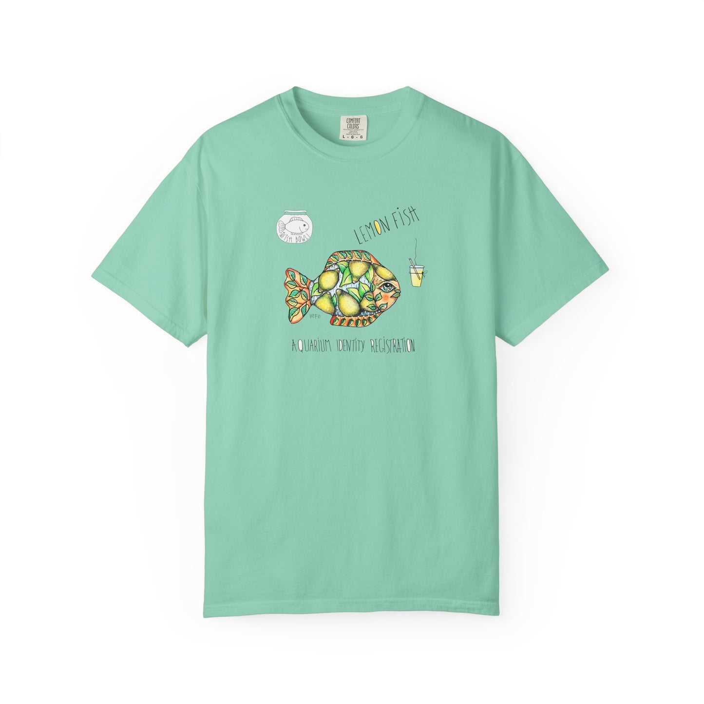 Lemon Fish Unisex T-shirt - The Fishbowl Collection by artist Marie Frederique