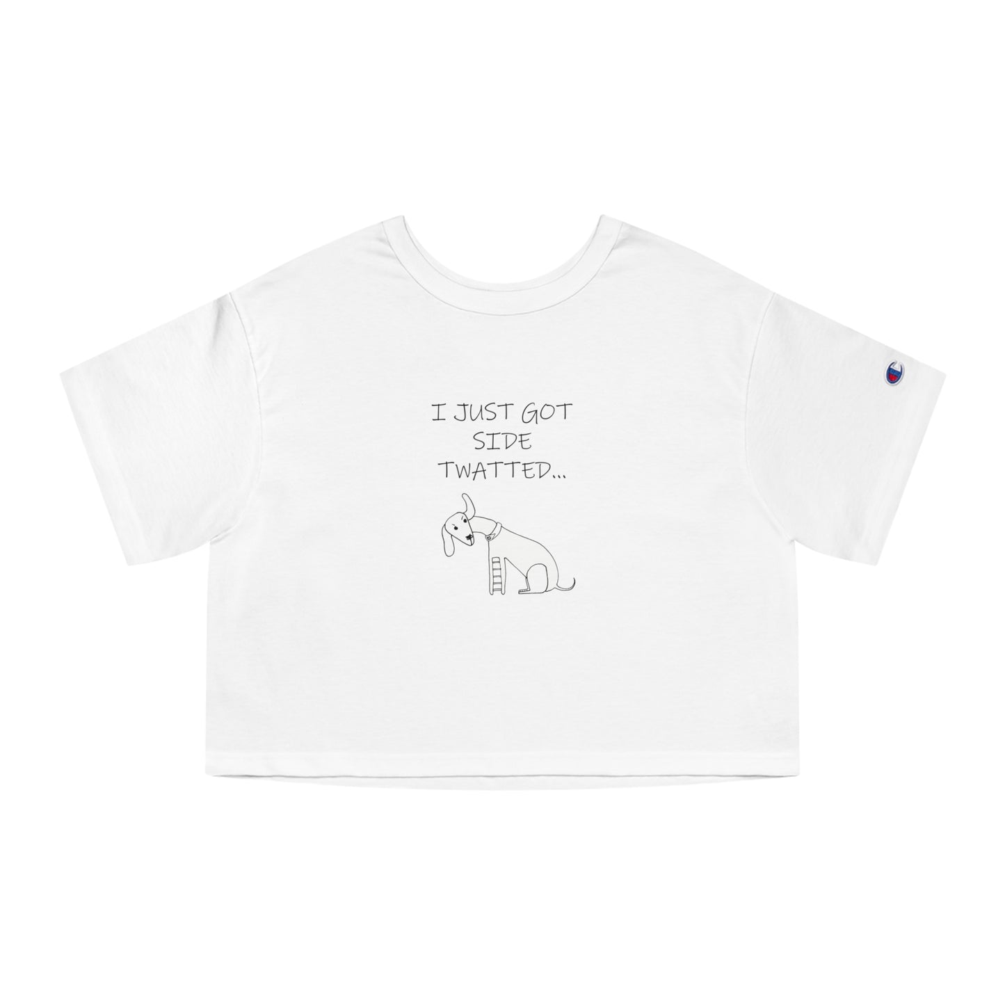 Twat Collection "I just got side twatted" - 100% Cotton Cropped T-Shirt by Artist Marie Frederique