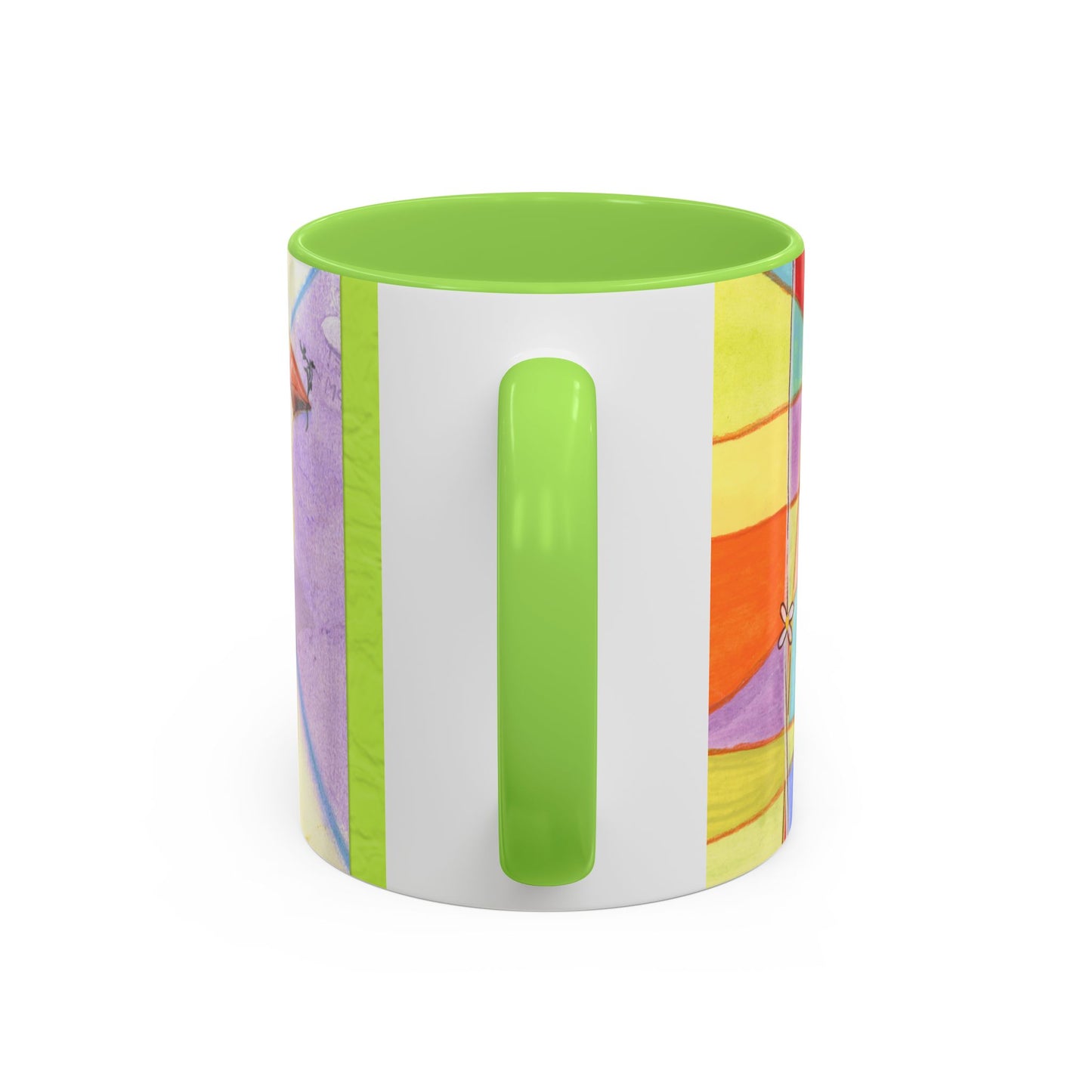 Colorful Dove, Peace offering - Colorful Mug by artist Marie Frederique