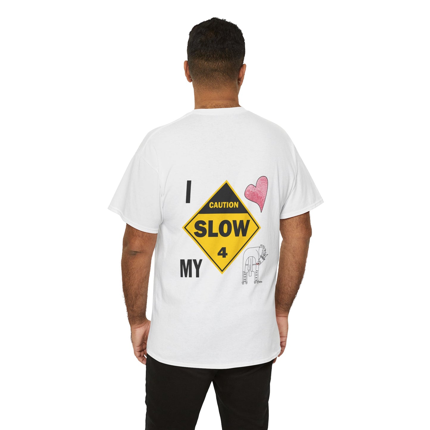 Equestrian safety awareness T-shirt by artist Marie Frederique