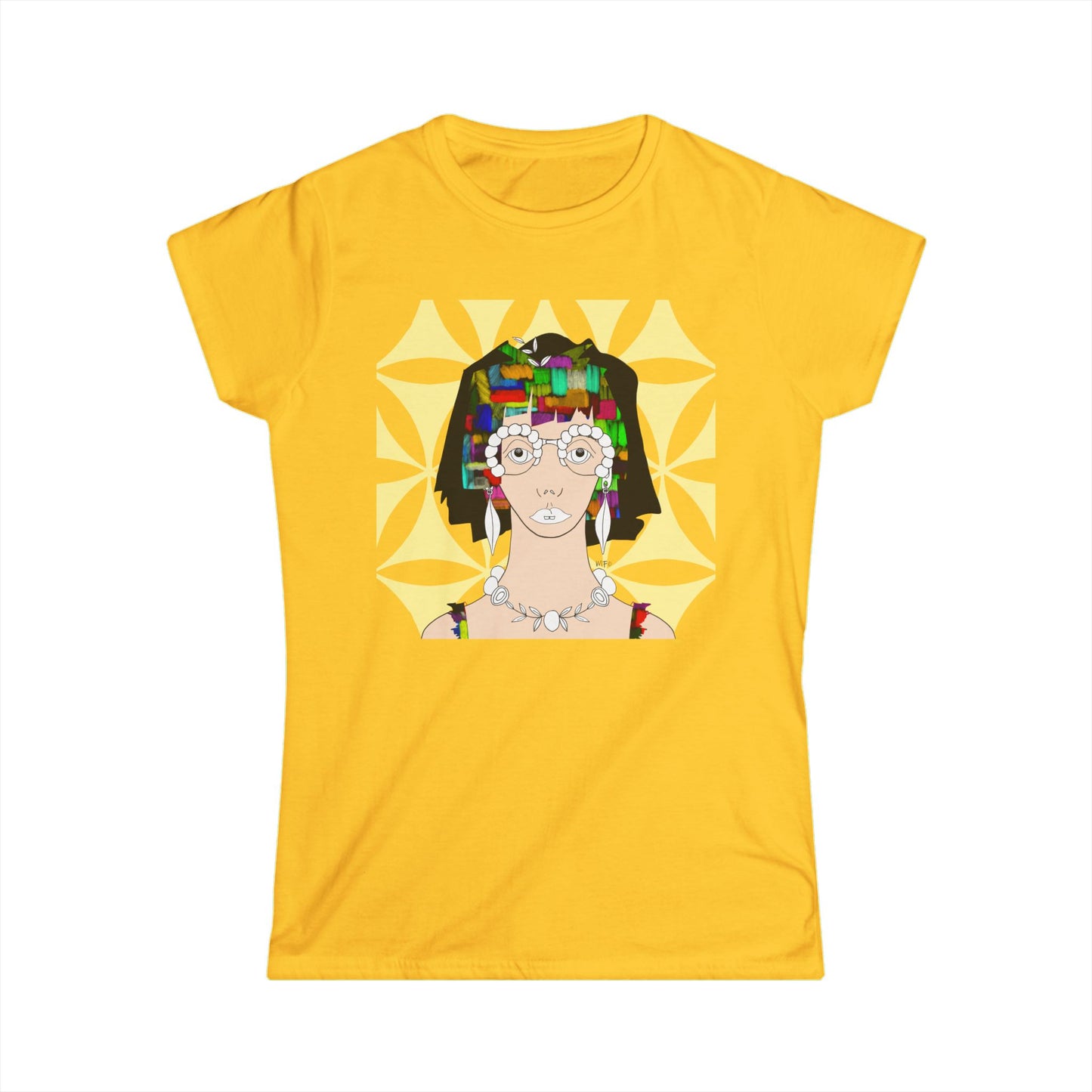 Jolene, Colorful Graphic Women's Tee - by artist Marie Frederique