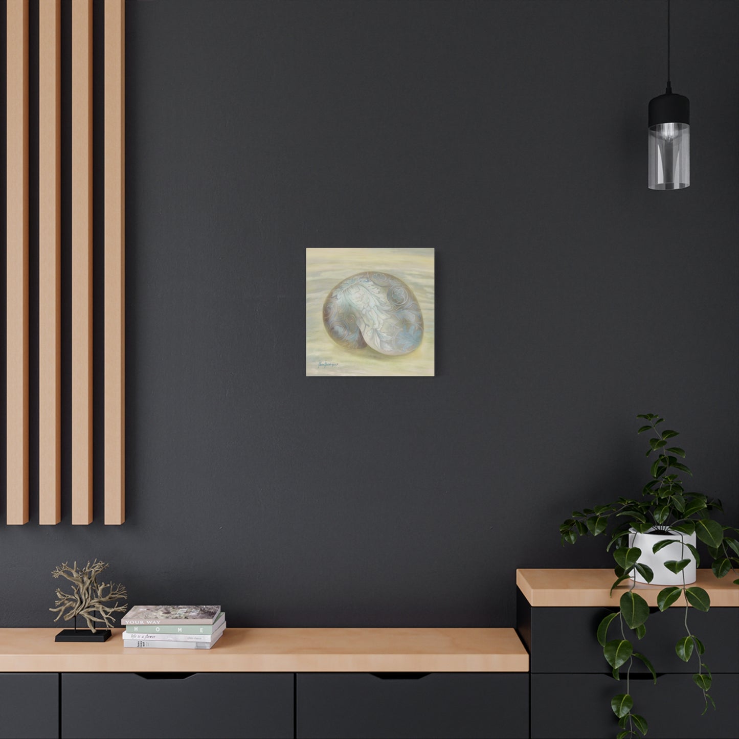 Serene Shell 1 printed Art Canvas by artist Marie Frederique