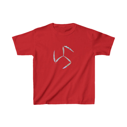 Painted leaves - Cube Symbol, Kids Heavy Cotton™ Tee by artist Marie Frederique in 6 colors