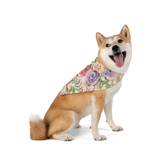 CTS Pet Bandana floral in 2 sizes By Artist Marie Frederique