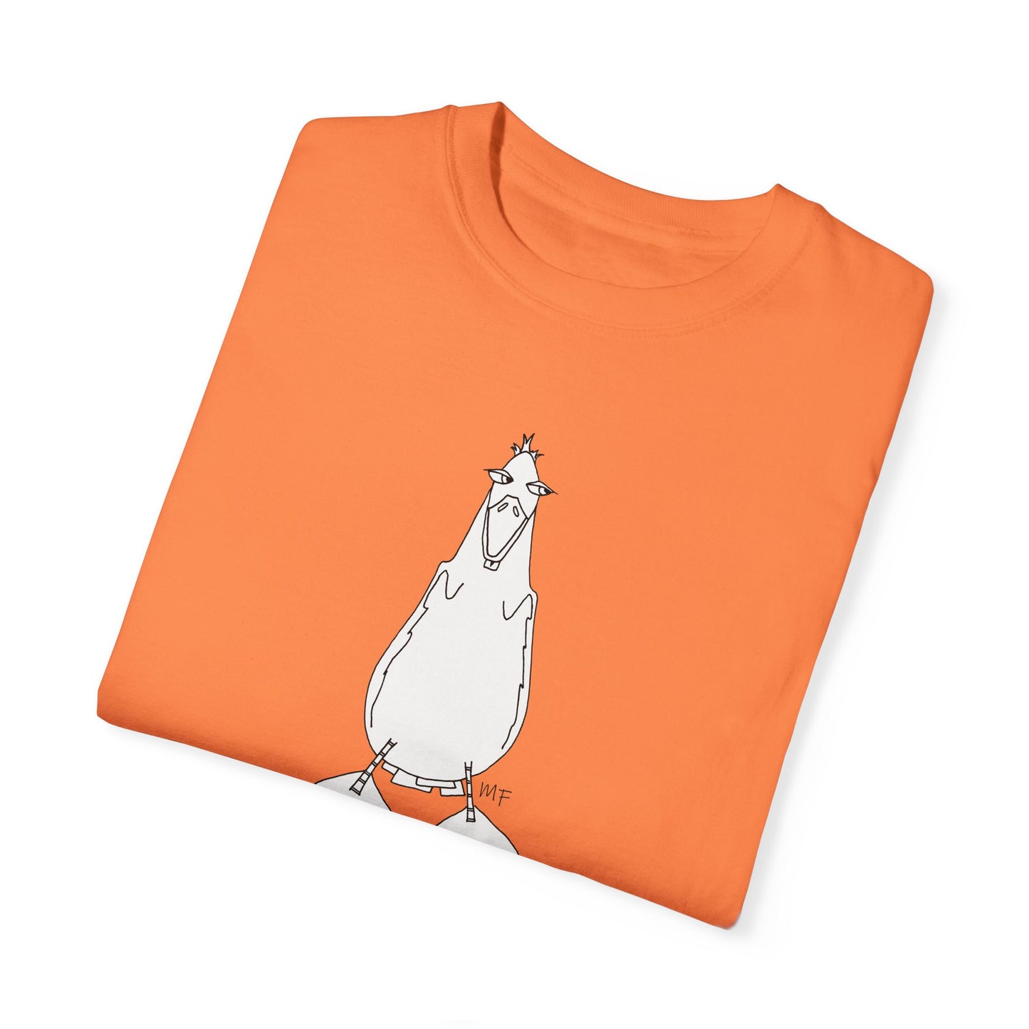 Duck lovers - You're Driving me Quackers! whimsical duck - Unisex Garment-Dyed T-shirt by artist Marie Frederique (S - 4XL)