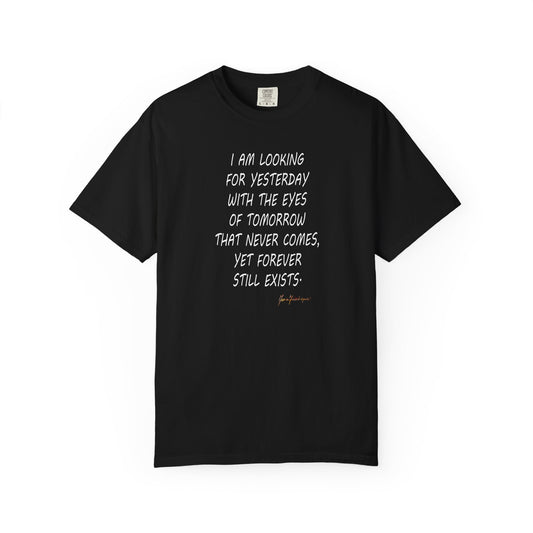 Time travel 'Looking for Yesterday' T-Shirt by artist Marie Frederique