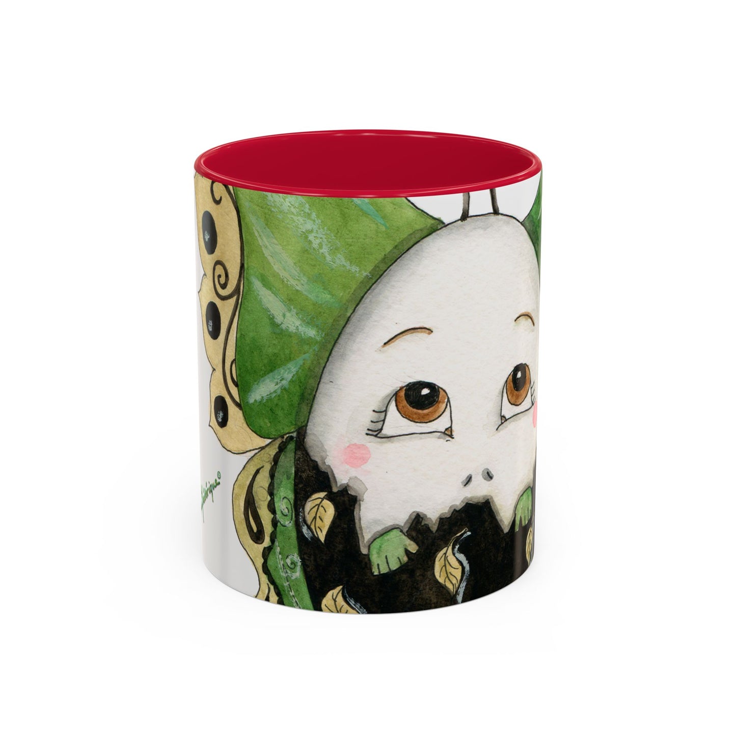 Whimsical Egg Butterfly 1, Colorful Mug by Artist Marie Frederique