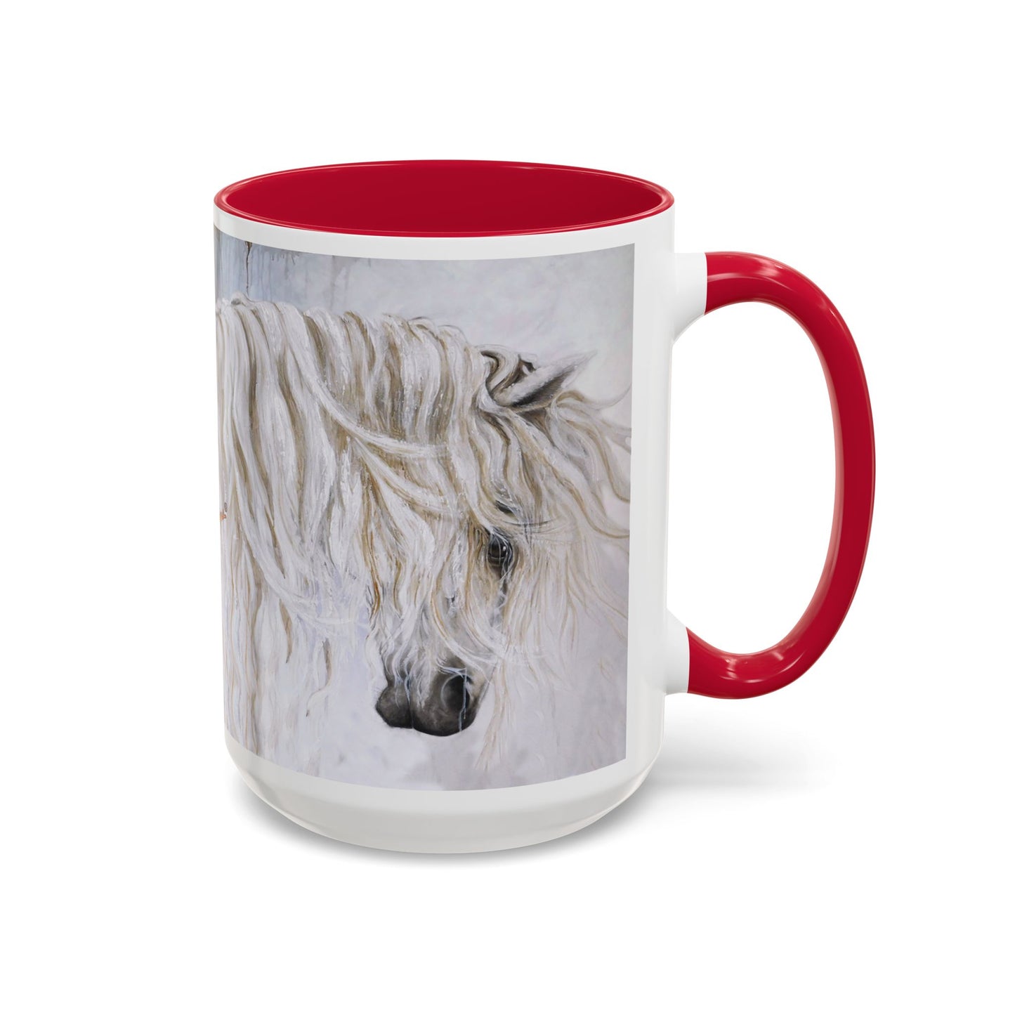 CTS - White horse with mane by Artist Marie Frederique