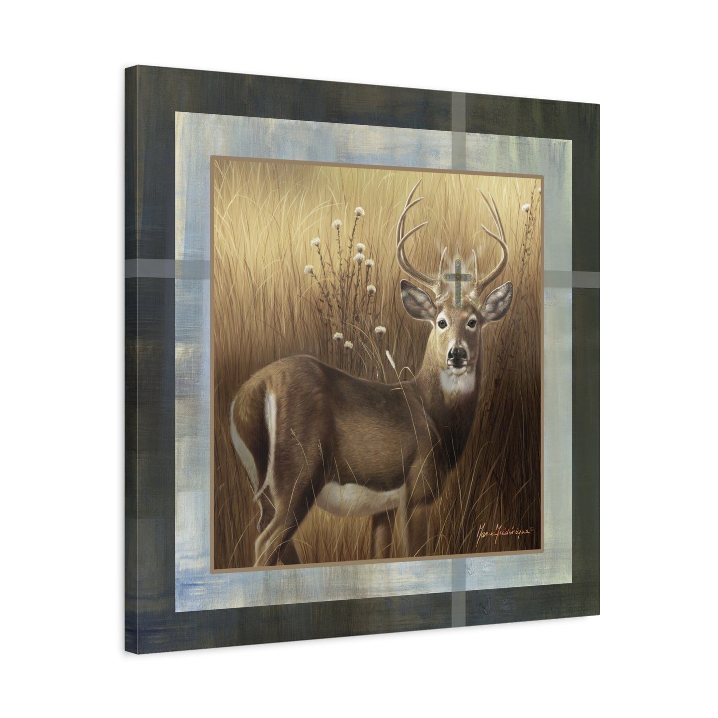 Deer Buck Canvas Wall Art – Stretched Matte canvas by artist Marie Frederique