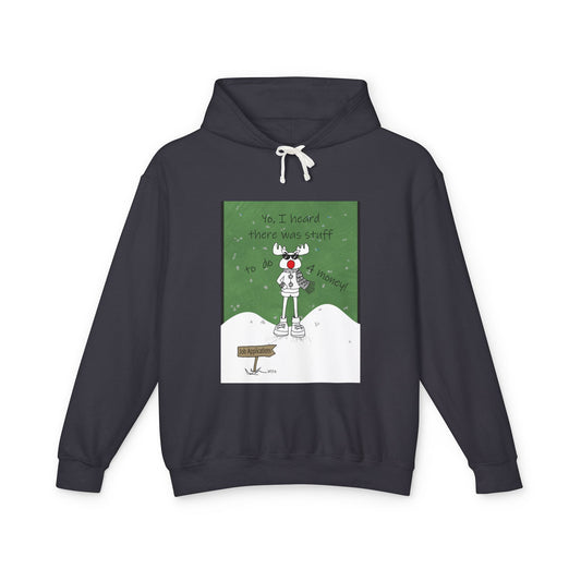 Christmas Hooded Sweatshirt - Reindeer Job Applications - Funny Christmas Design