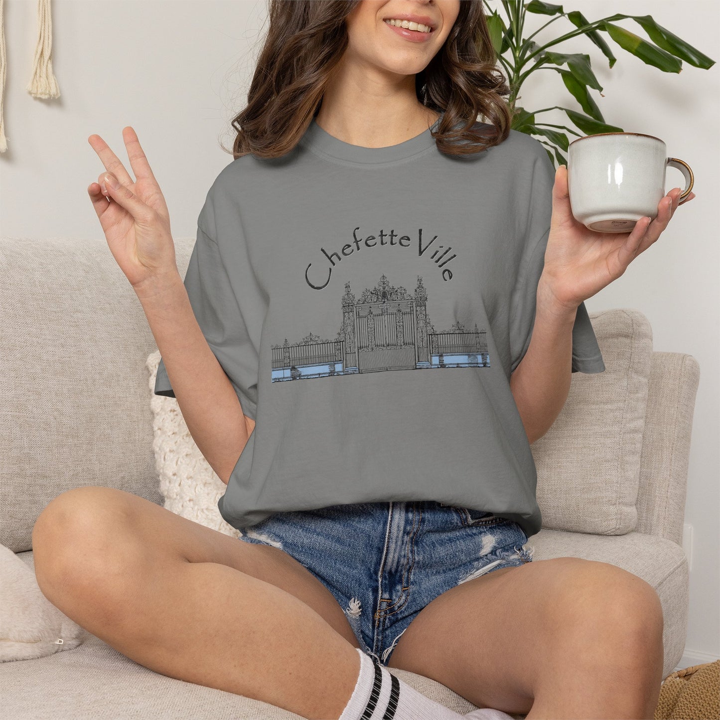 ChefetteVille Landmark Tee — Gate Graphic T-Shirt by artist Marie Frederique