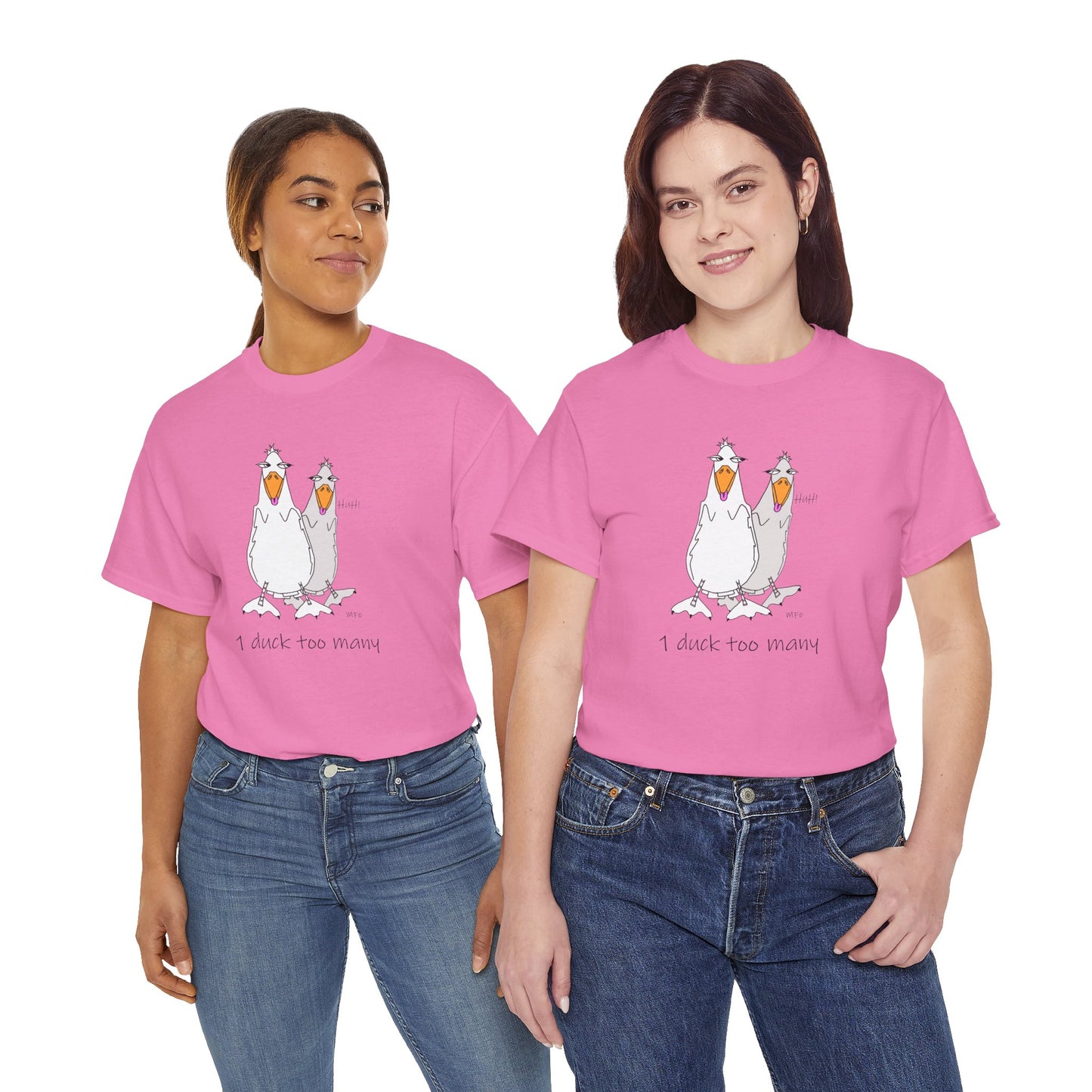 Duck lovers, 1 duck too many - Heavy Cotton Tee by artist Marie Frederique