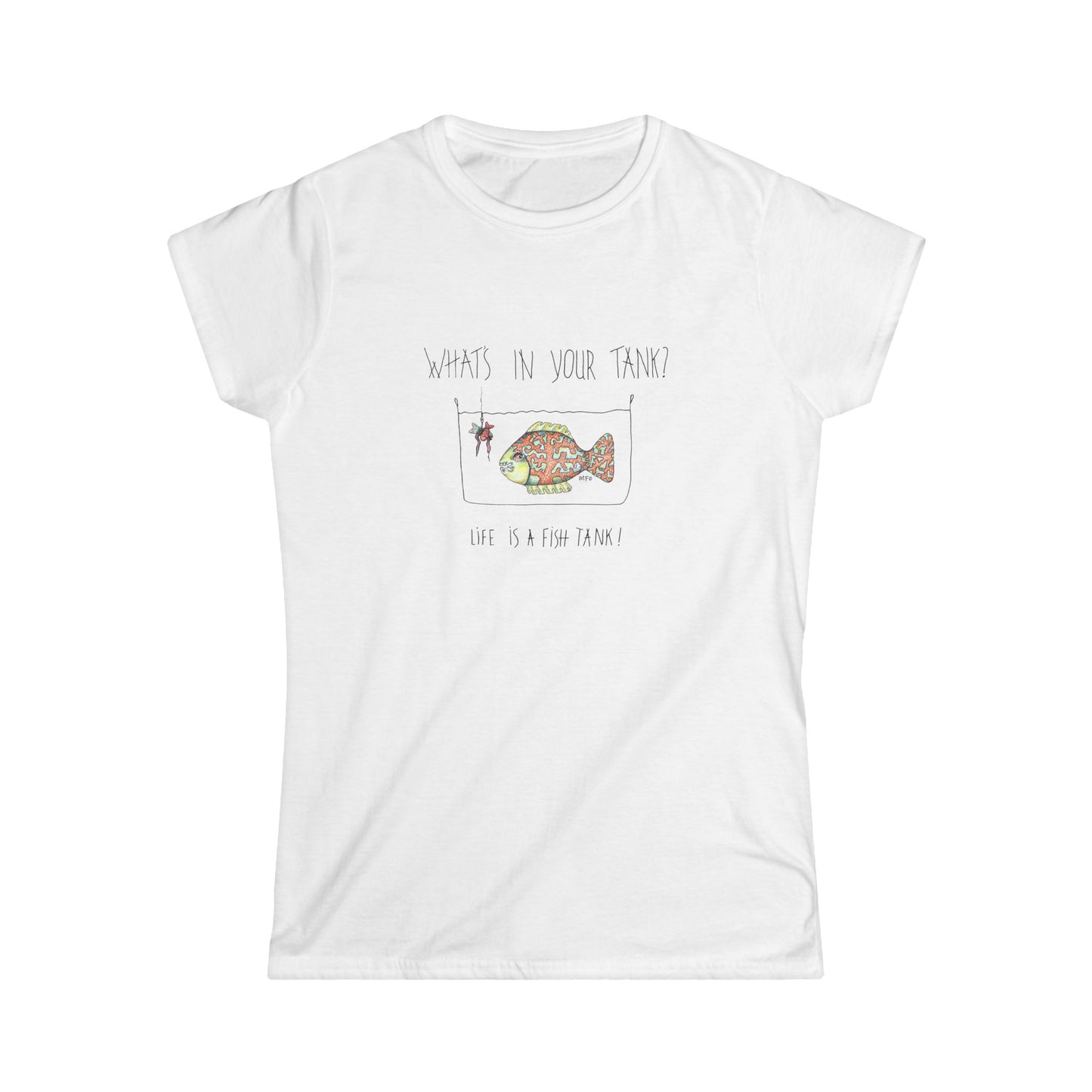 Playful Fish Graphic Women's Tee by artist Marie Frederique