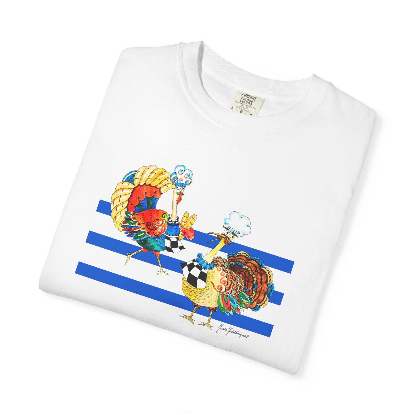 Whimsical Turkey T-shirt by artist Marie Frederique