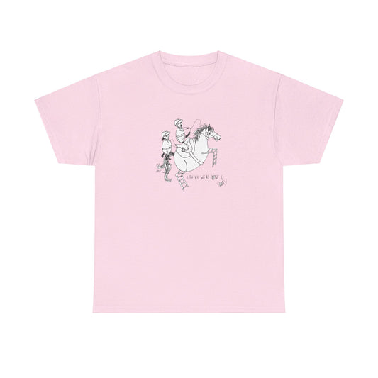 Horse lovers - "I think we're done 4 the day" Unisex Heavy Cotton Tee by artist Marie Frederique