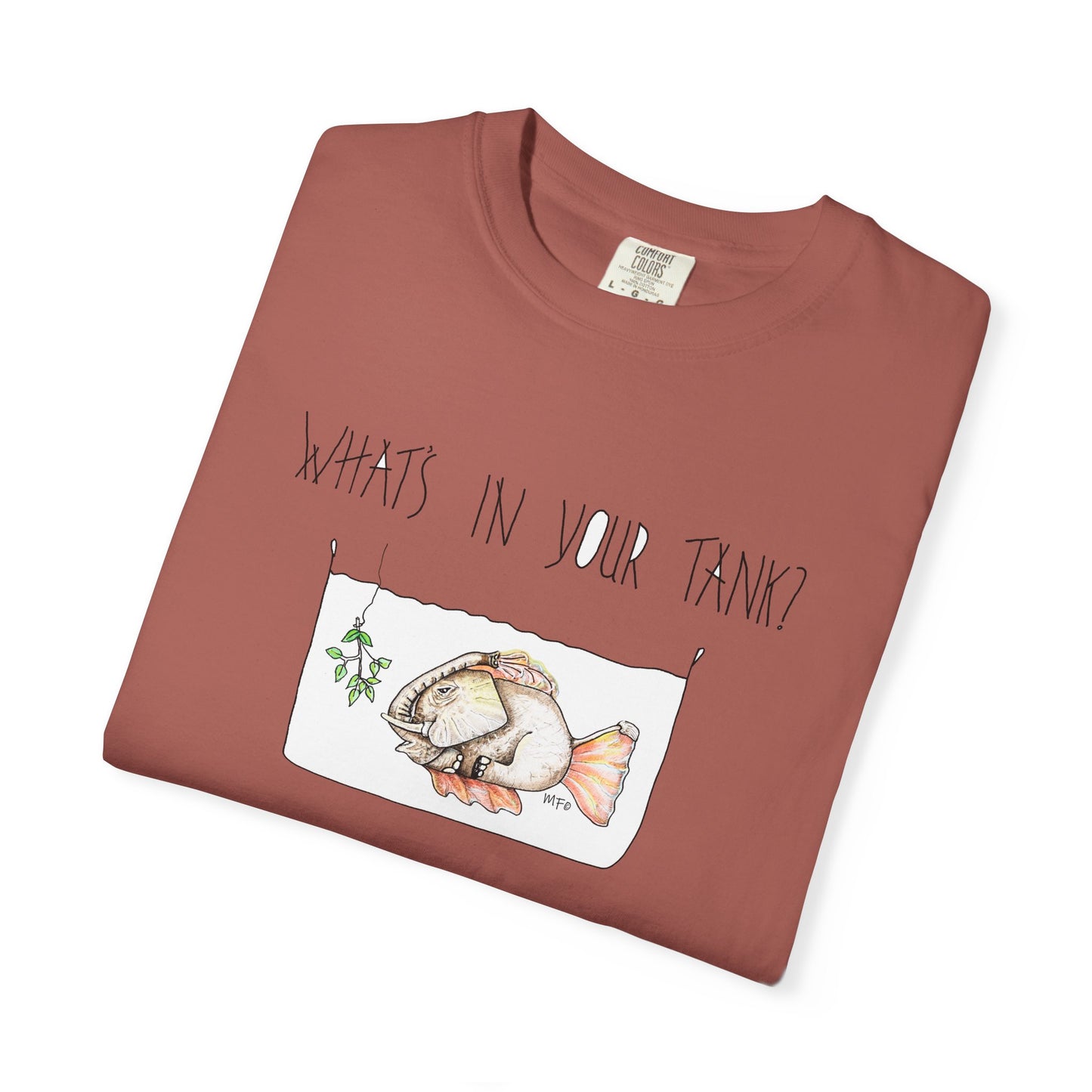 Fish Tank Collection, Elephant Fish Aquarium T-Shirt by artist Marie Frederique