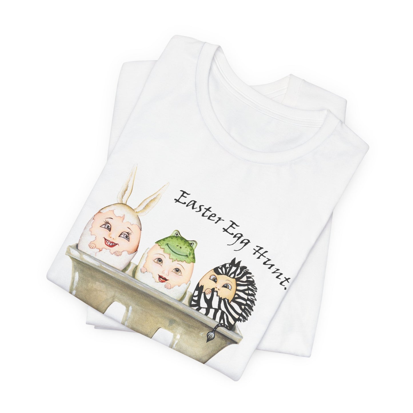 Easter Egg Hunt, Eggs in a crate - Unisex Heavy Cotton Tee by artist Marie Frederique
