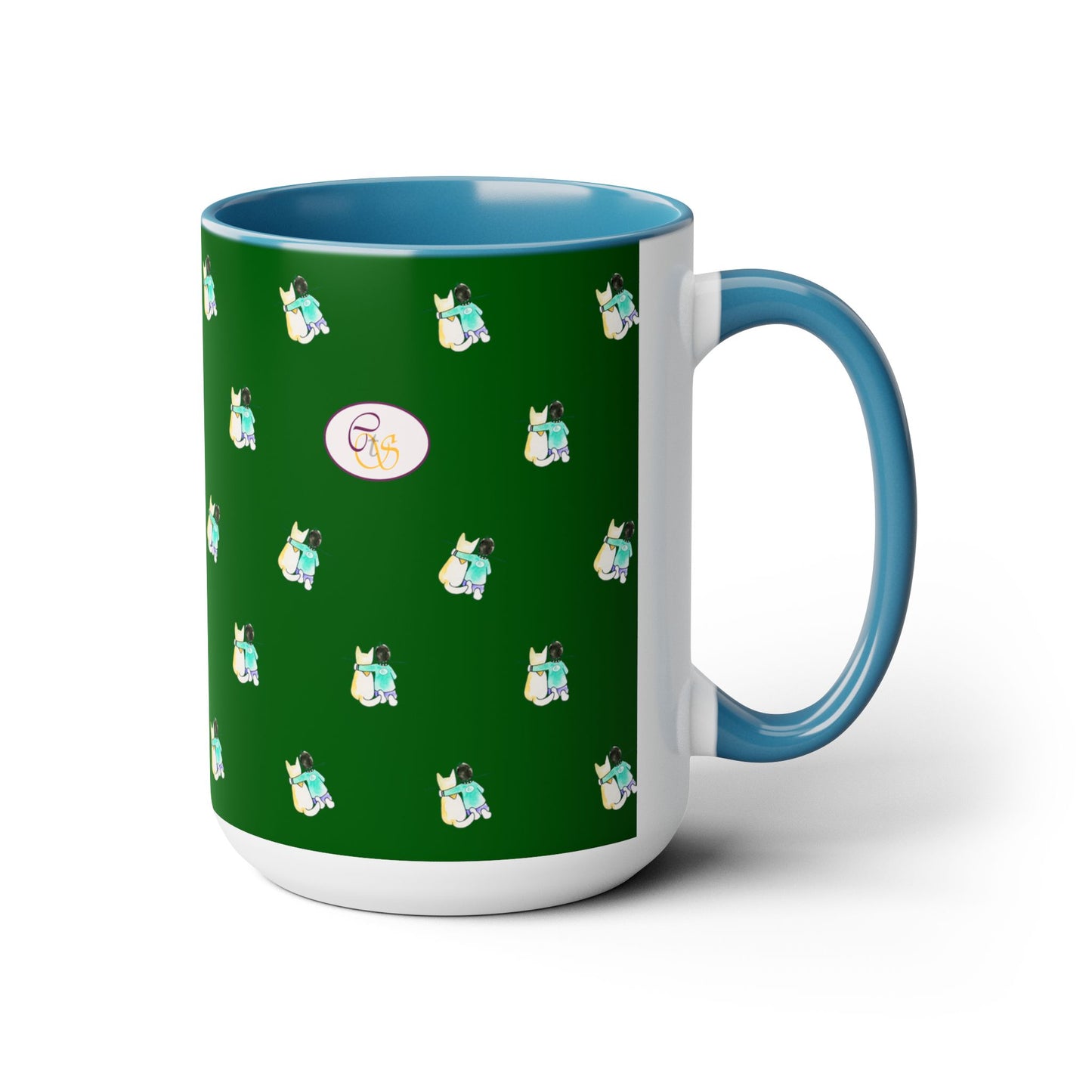 CTS Green - Coffee Mug in 2 colors, Black or Blue, 15oz by Artist Marie Frederique