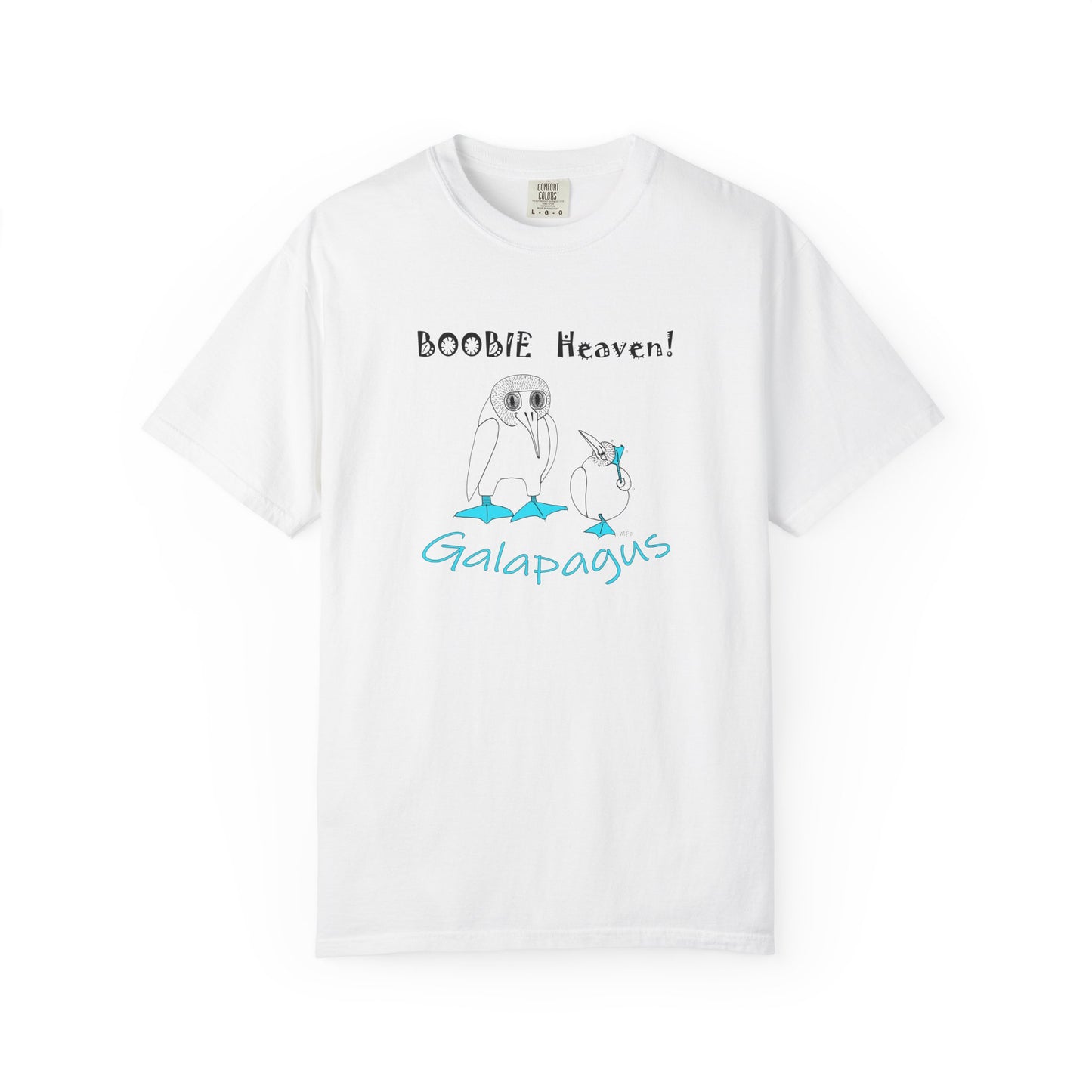 Galapagus Boobie Heaven Unisex T-Shirt - Fun and Quirky Bird Design by artist Marie Frederique
