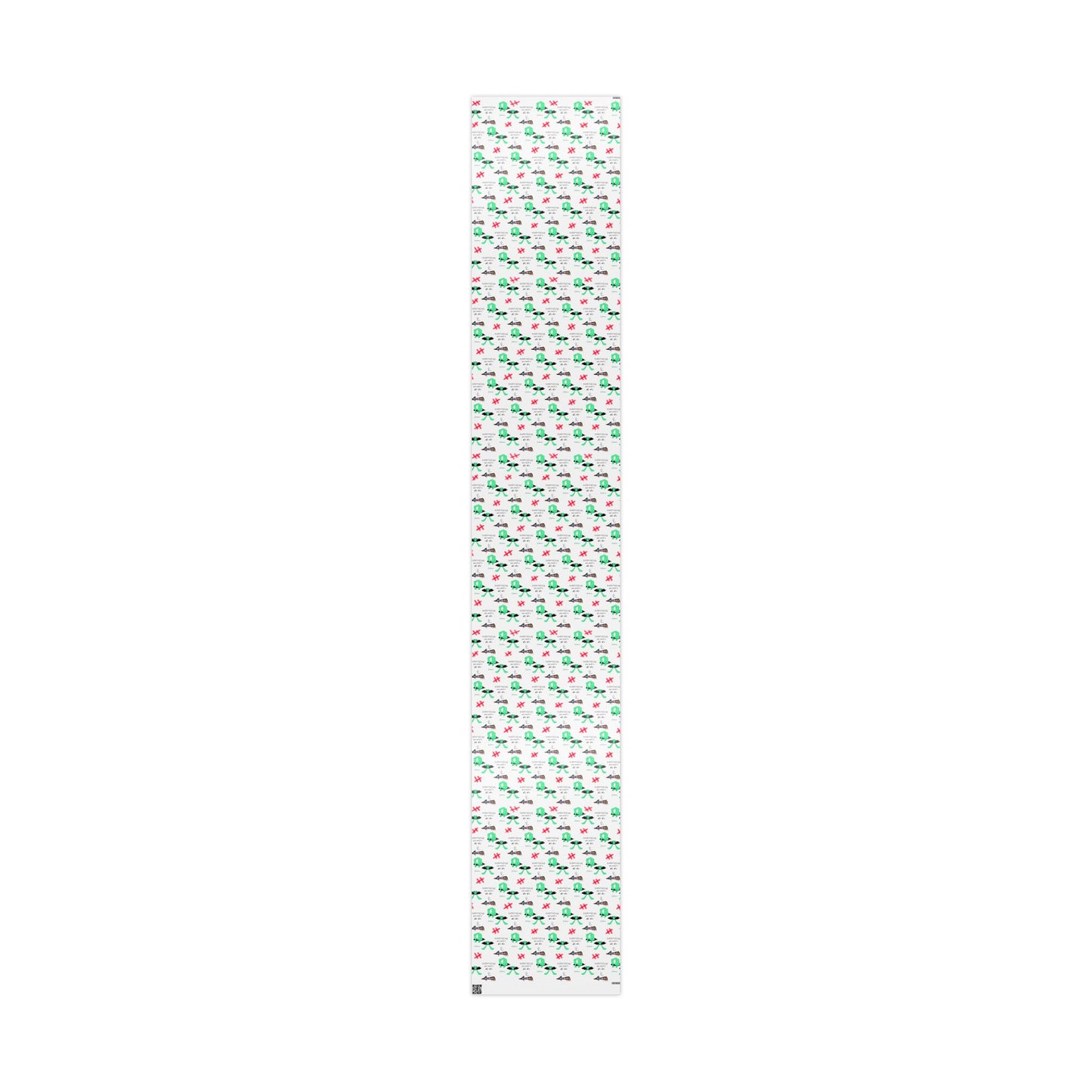 Wrapping Paper - Down the Rabbit hole Pattern with 'Everything You Need Is over there' Text by artist Marie Frederique