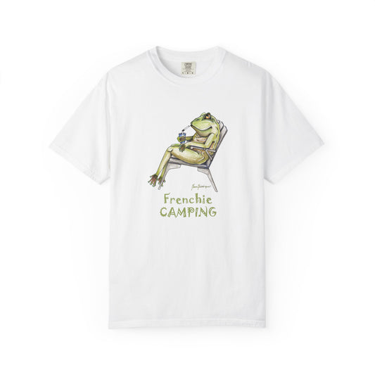 Frog Camping T-Shirt by artist Marie Frederique