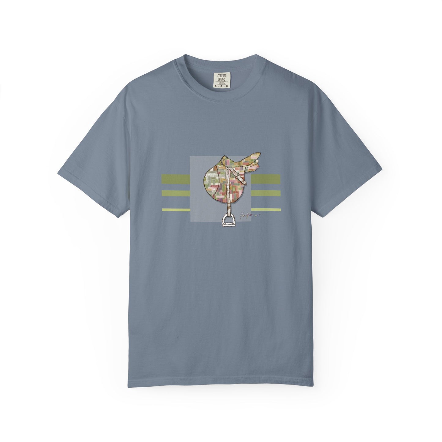 Equestrian Saddle patchwork T-Shirt by artist Marie Frederique