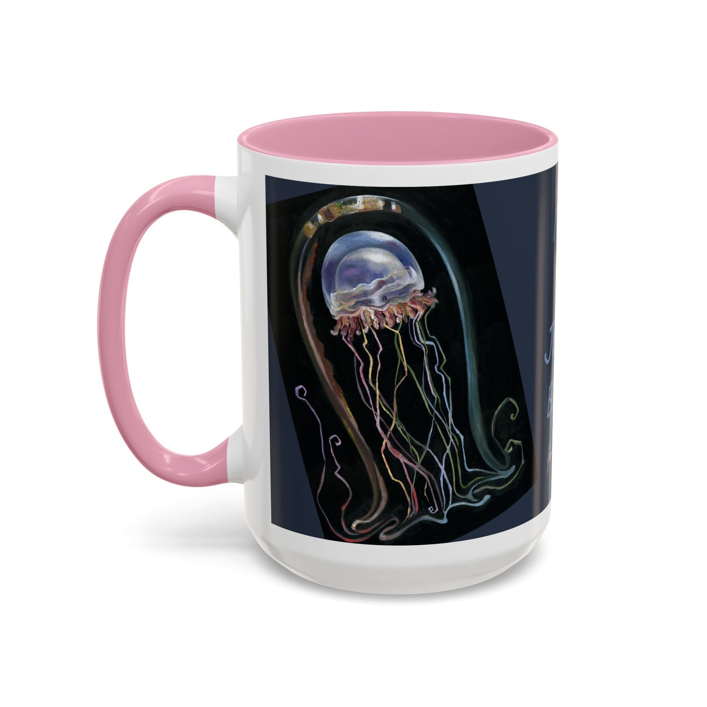 Jelly Fish - "Not a Jelly Bean" Colorful Mug by artist Marie Frederique