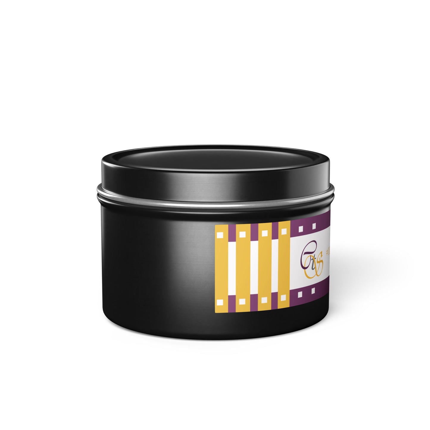 CTS #11 Candle Collection "Vanilla Bean" Scented Coconut Soy Wax Candle in a metal tin. 4 oz or 8 oz, 3 tin colors silver, black or gold