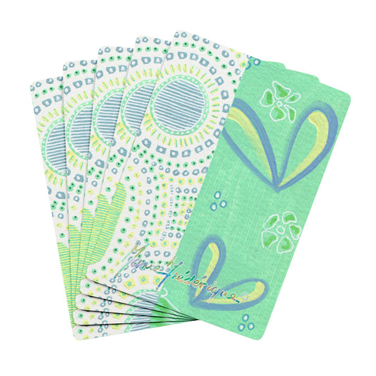 Aqua Love, Artistic Bridge/Poker Playing Cards Set - Vibrant Design for Game Nights & Gatherings by artist Marie Frederique
