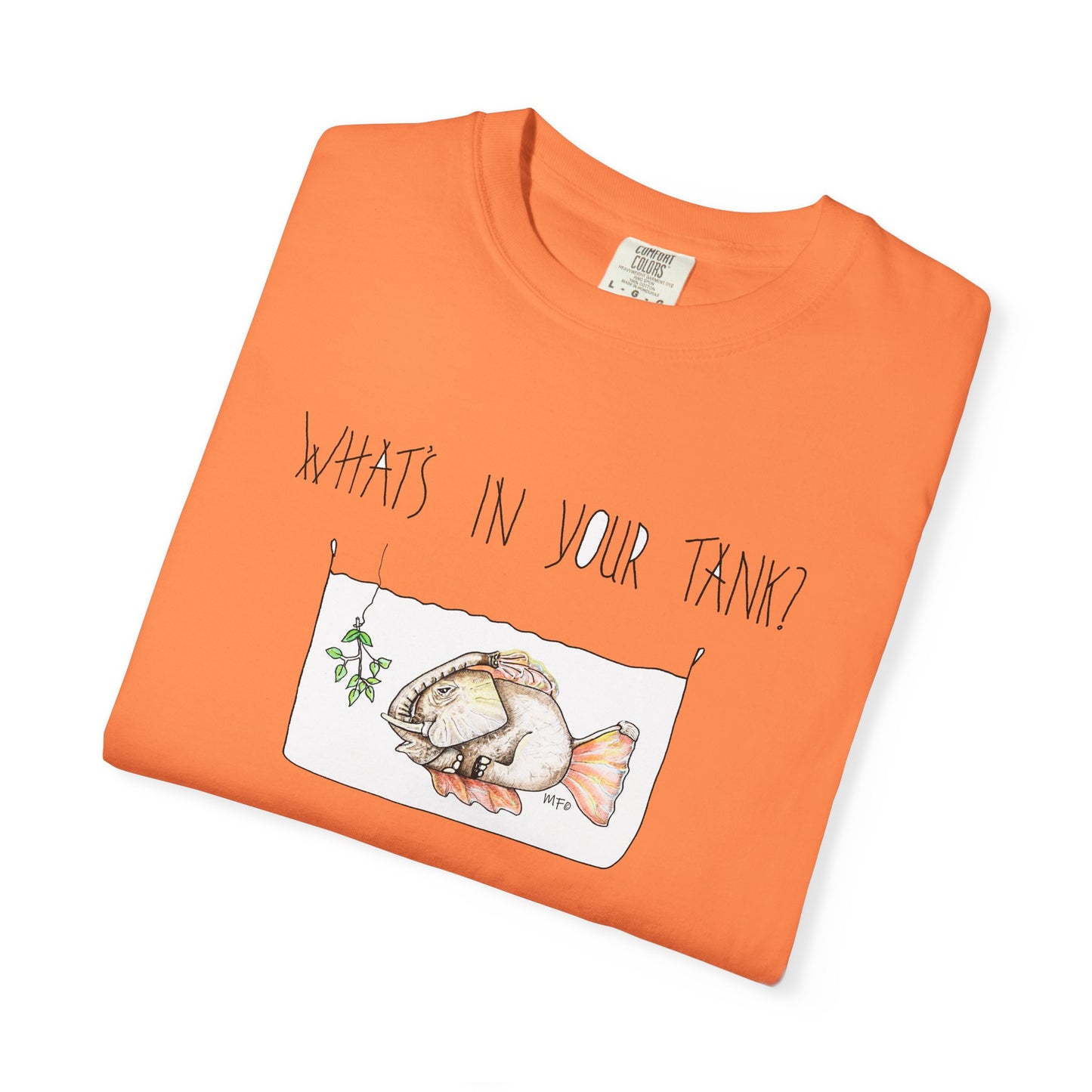 Fish Tank Collection, Elephant Fish Aquarium T-Shirt by artist Marie Frederique