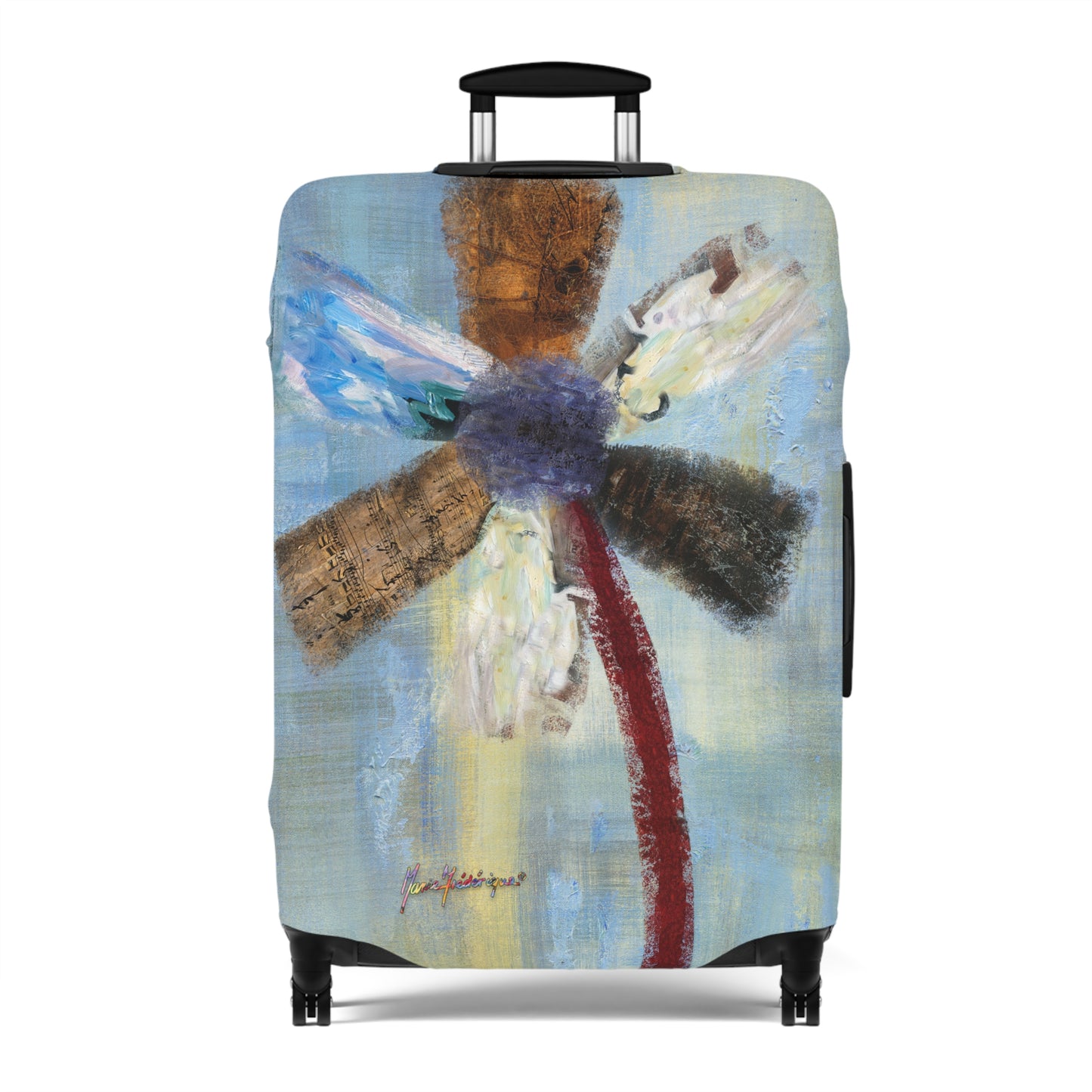 Luggage Cover, abstract flower by artist Marie Frederique