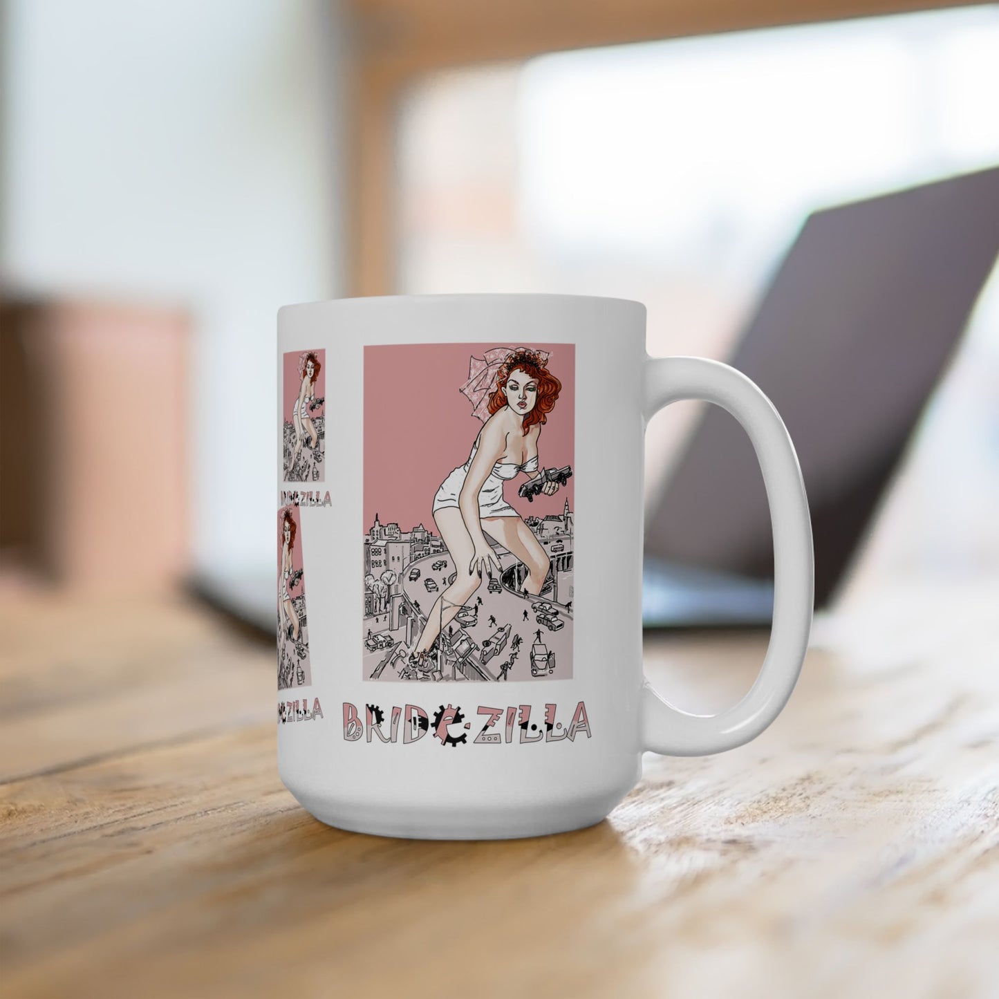 Bridezilla Comic Character mug by artist Marie Frederique