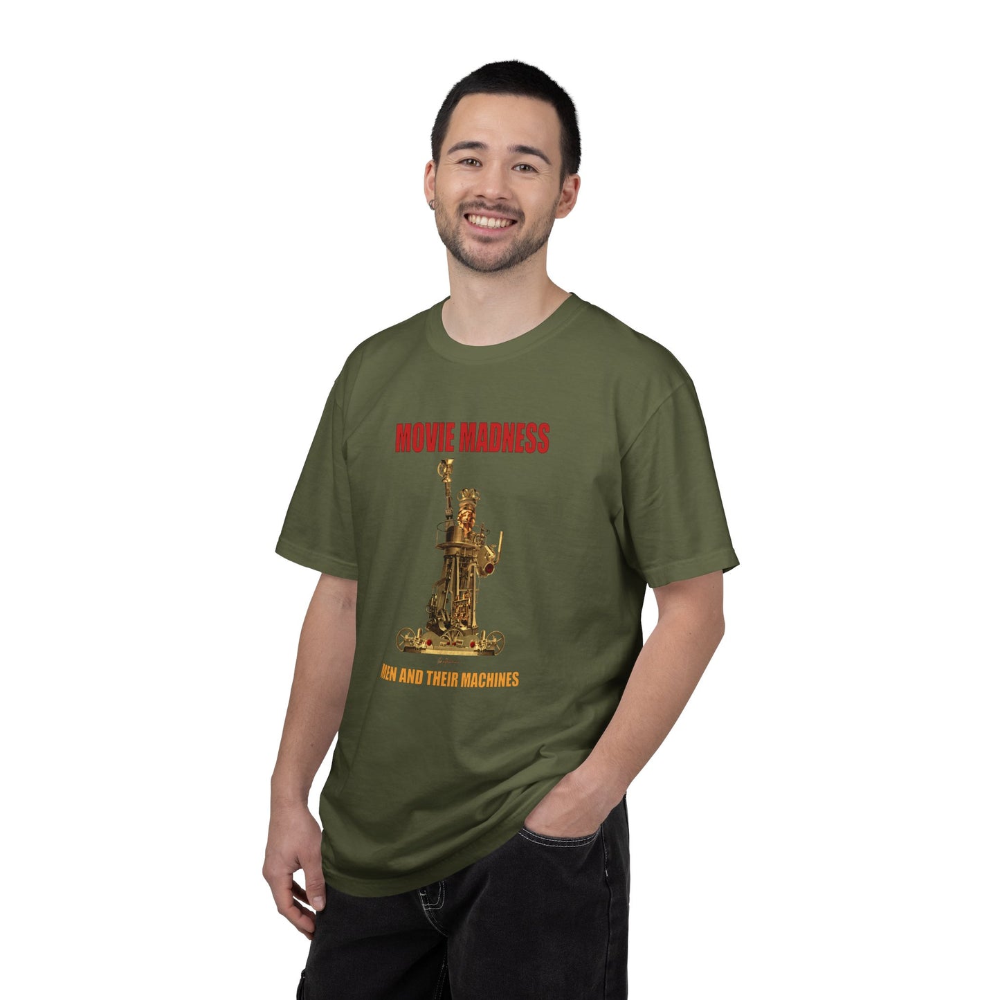 Movie Madness T-Shirt — "Men and Their Machines" Graphic Tee by artist Marie Frederique