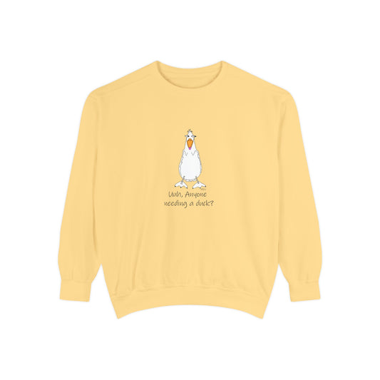 Uuh, Anyone need a duck? - Sweatshirt by artist Marie Frederique