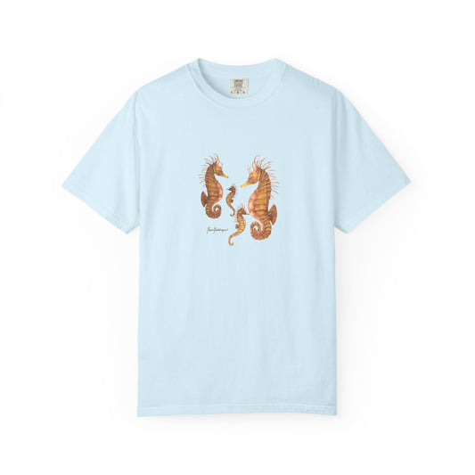 Seahorse Family Graphic Tee — Ocean-Inspired Mom, Dad & Baby Design