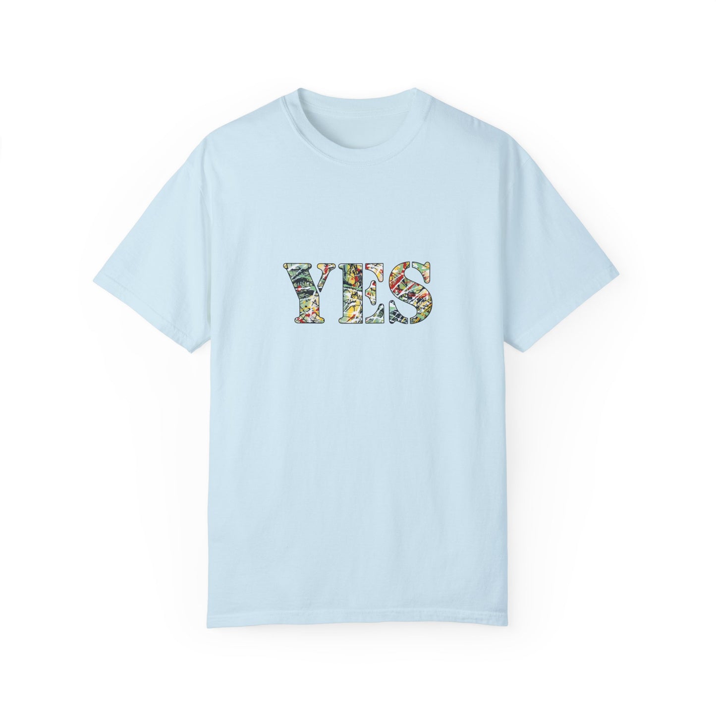 YES, Abstract Expressionist - Unisex Garment-Dyed T-shirt by artist Marie Frederique