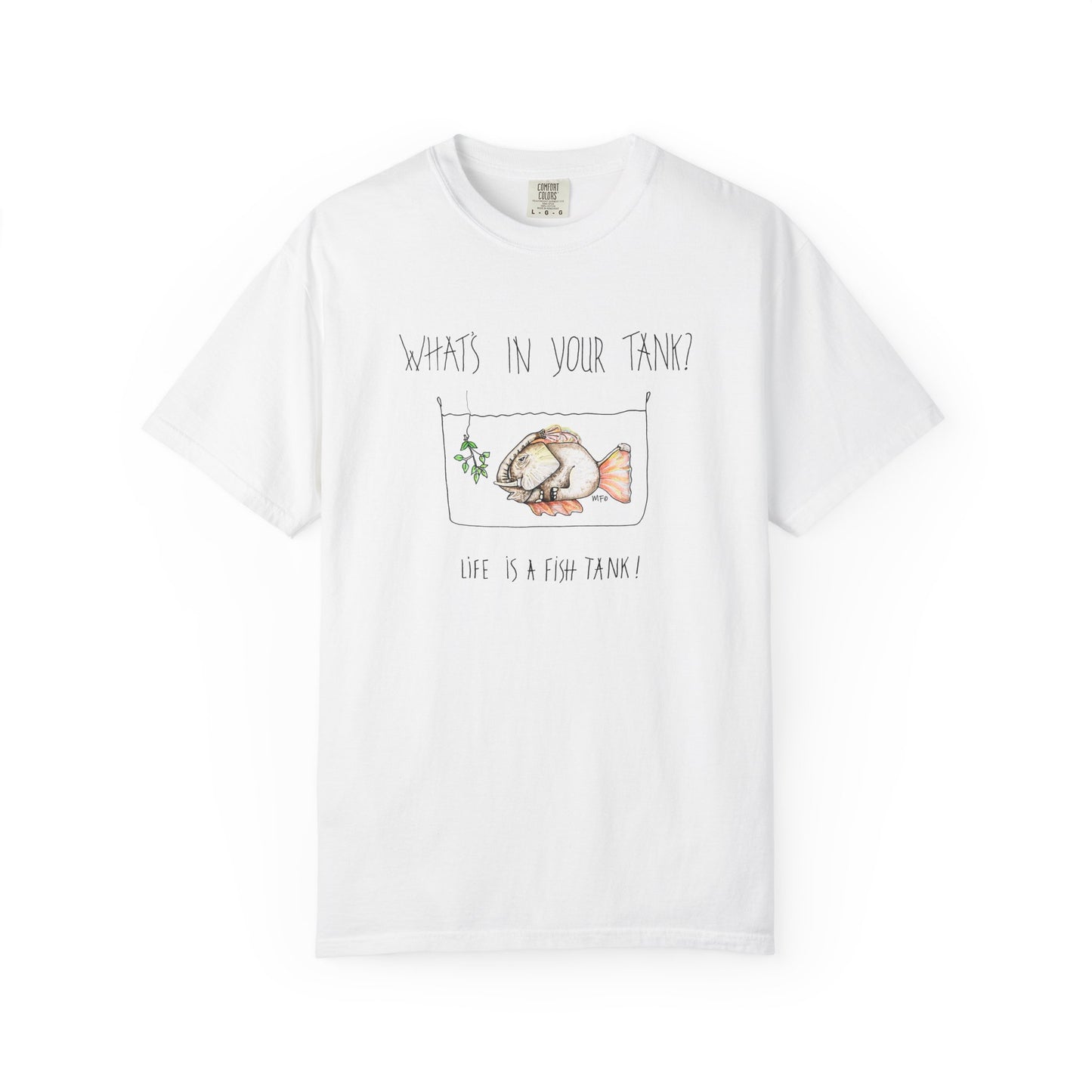 Fish Tank Collection, Elephant Fish Aquarium T-Shirt by artist Marie Frederique