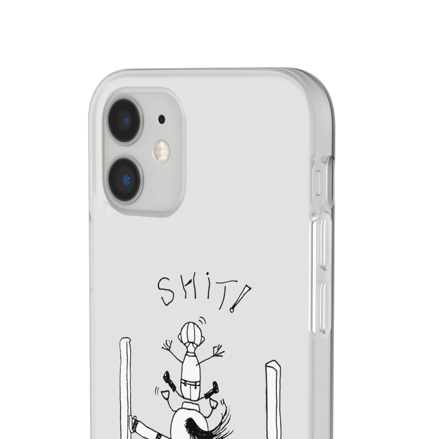 Equestrian Humor phone case - SHIT! "Keep your legs on!" Flexi Cases by artist Marie Frederique