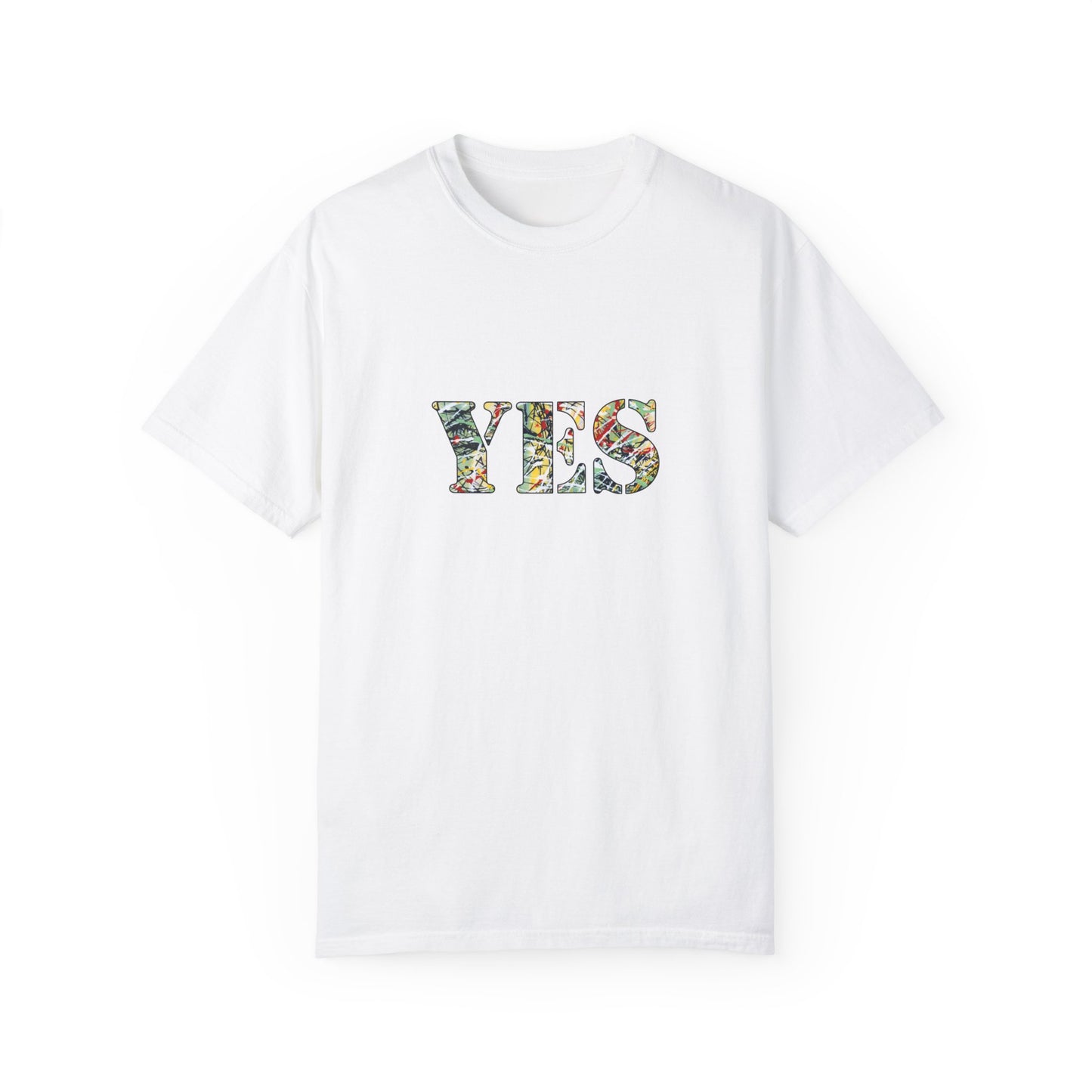 YES, Abstract Expressionist - Unisex Garment-Dyed T-shirt by artist Marie Frederique