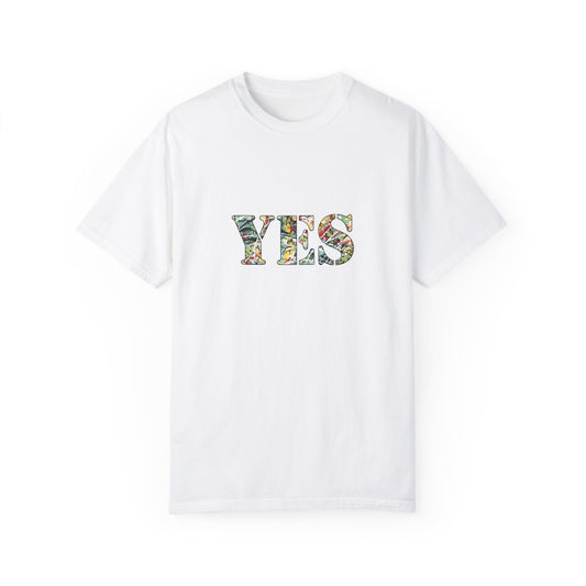 YES, Abstract Expressionist - Unisex Garment-Dyed T-shirt by artist Marie Frederique