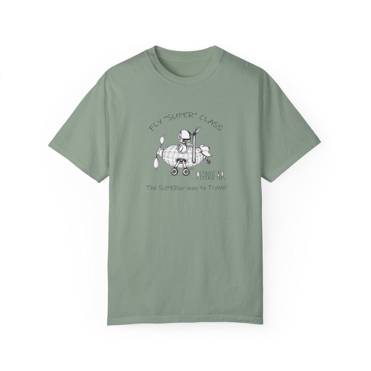 PEANUT AIR, The Superior way to travel, Unisex Garment-Dyed T-shirt by artist Marie Frederique