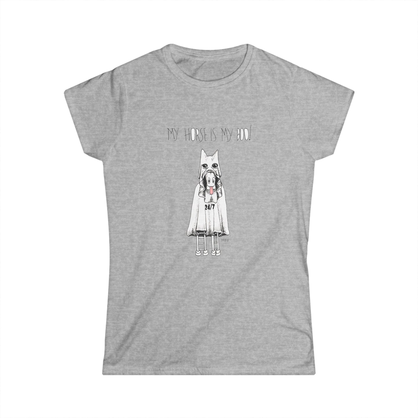 Funny Horse Graphic Women's Tee by artist Marie Frederique